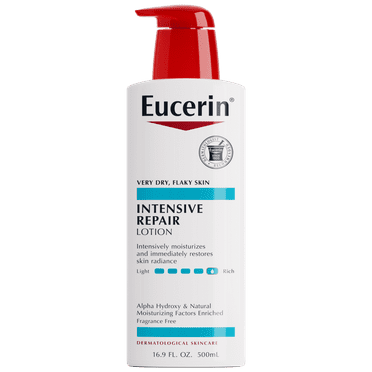 Eucerin Intensive Repair Body Lotion, Fragrance Free Body Moisturizer, 16.9 fl oz Bottle