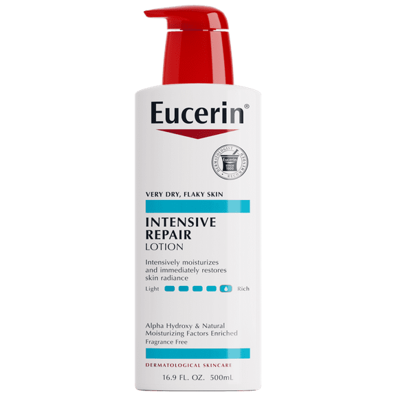 Eucerin Intensive Repair Body Lotion, Fragrance Free Body Moisturizer, 16.9 fl oz Bottle