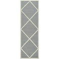 thumbnail image 5 of SAFAVIEH Cambridge Kennedy Geometric Diamonds Wool Runner Rug, Silver/Ivory, 2'6" x 10', 5 of 10