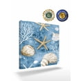 thumbnail image 2 of Summer Nautical Canvas Wall Art, Conch Shell Starfish Ocean Framed Wall Decor Modern Artwork Prints Painting for Living Room, Bedroom, Kitchen & Cafe Decor 8x8 Inch, 2 of 9