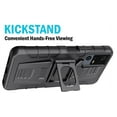 thumbnail image 5 of Case with Clip for Jitterbug Smart4, Nakedcellphone Rugged Ring Grip Cover with Stand and [Belt Hip Holster] for Lively Smart 4 Phone (2023, T608G) - Black, 5 of 10