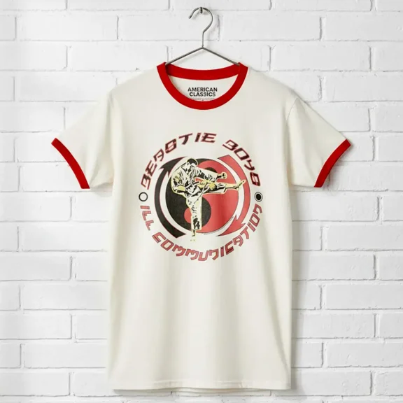 Beastie Boys Ying Yang Ringer T Shirt (Ivory, AdultS)