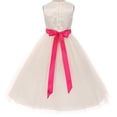 thumbnail image 3 of Flower Girl Dress Communion Bridesmaid Mix & Match for Little Girl Ivory Coral 10 276CB, 3 of 3