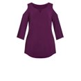 thumbnail image 3 of Avenue Women's Plus Size Cold Shoulder 3 Bar Top Long Sleeves Scoop Neckline, 3 of 4