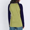 thumbnail image 6 of BiZtdJrK Womens Tunic Tops Color Block Raglan Long Sleeve Crew Neck T Shirts Lightweight Loose Fit Casual Fall Tee Shirt Yellow L, 6 of 7