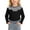 Black, variant on Wilark Girls Long Sleeve T Shirts with Ruffle Size 8, Pullover Ruffled Crew Neck Casual Cute Kids Fall Tops Light Blue