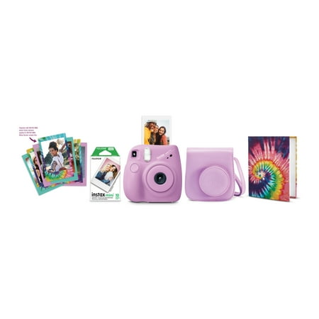 Fujifilm INSTAX Mini 7+ Bundle (10-Pack film, Album, Camera Case, Stickers), Lavender,...