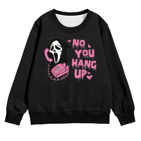 oqasdz Halloween Girls Winter Hoodies Sweatshirts for Outdoor Active Cozy Round Neck Print Sweat Shirts Size 18 M-24 M