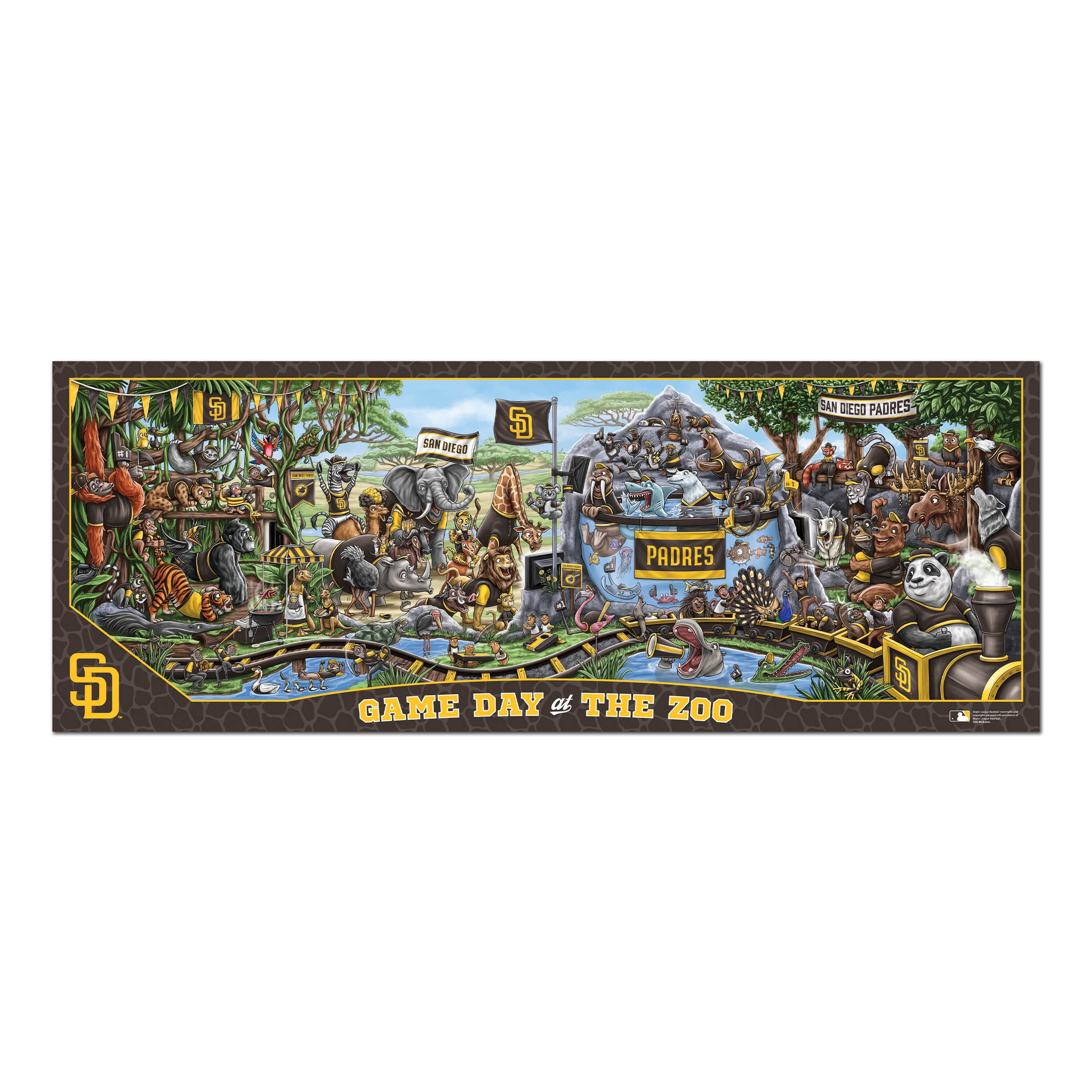 YouTheFan MLB San Diego Padres Game Day at the Zoo Puzzle - 500 Piece