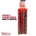 thumbnail image 4 of Olsa Tools Plateau Organisateur de Prises - Rails Rouges avec Pinces Noires - Contient jusqu'à 80 Prises - Étagère de Rangement d'Outils Professionnelle - Pièce : 1047, 4 of 8