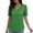 Green, variant on Levmjia Womens V Neck Tops Short Sleeve Casual Summer Blouse Cotton Slim Fit Solid Color Basic Tee for Work Vacation Yoga Multi Colors Available