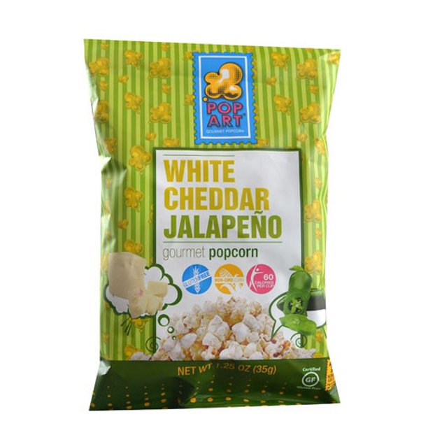 Pop Art Gourmet Popcorn White Cheddar Jalapeno 1.25 oz