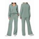 thumbnail image 2 of Conjuntos de Dos Piezas para Mujer, Cuello en V, Conjuntos Casuales A Juego, Ropa de Estar por Casa, Ropa de Otoño, Conjuntos de Viaje, Moda Verde M, 2 of 6