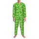 thumbnail image 3 of Balery Green Cucumber Pijama para Hombre de Dos Piezas con Manga Larga, Conjunto de Dormir y Descanso Suave con Bolsillos-Large, 3 of 7
