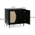 thumbnail image 4 of Catrimown Sideboard Buffet Cabinet, Kitchen Storage Cabinet with Rattan Doors, Accent Entryway Cabinet with Adjustable Shelves, Black, 4 of 5