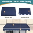 thumbnail image 2 of MCombo Patio Awning 13x8 Feet Fabric Replacement Sunshade Canopy for Retractable Awnings(Dark Blue), 2 of 7