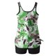 thumbnail image 3 of Trajes de Baño Modestos para las Mujeres Traje de Baño de Eslinga de Impresión de Hojas de Flores Multicolores, Cintura Alta Y Tops de Traje de Baño de Apoyo para las Mujeres, 3 of 6