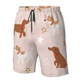 thumbnail image 6 of Uemuo Star Cute Dog Pattern Men's Swim Trunks Hawaiian Beach Bathing Suit Swimsuits Beach Quick-Dry Shorts with Pockets-Large, 6 of 9