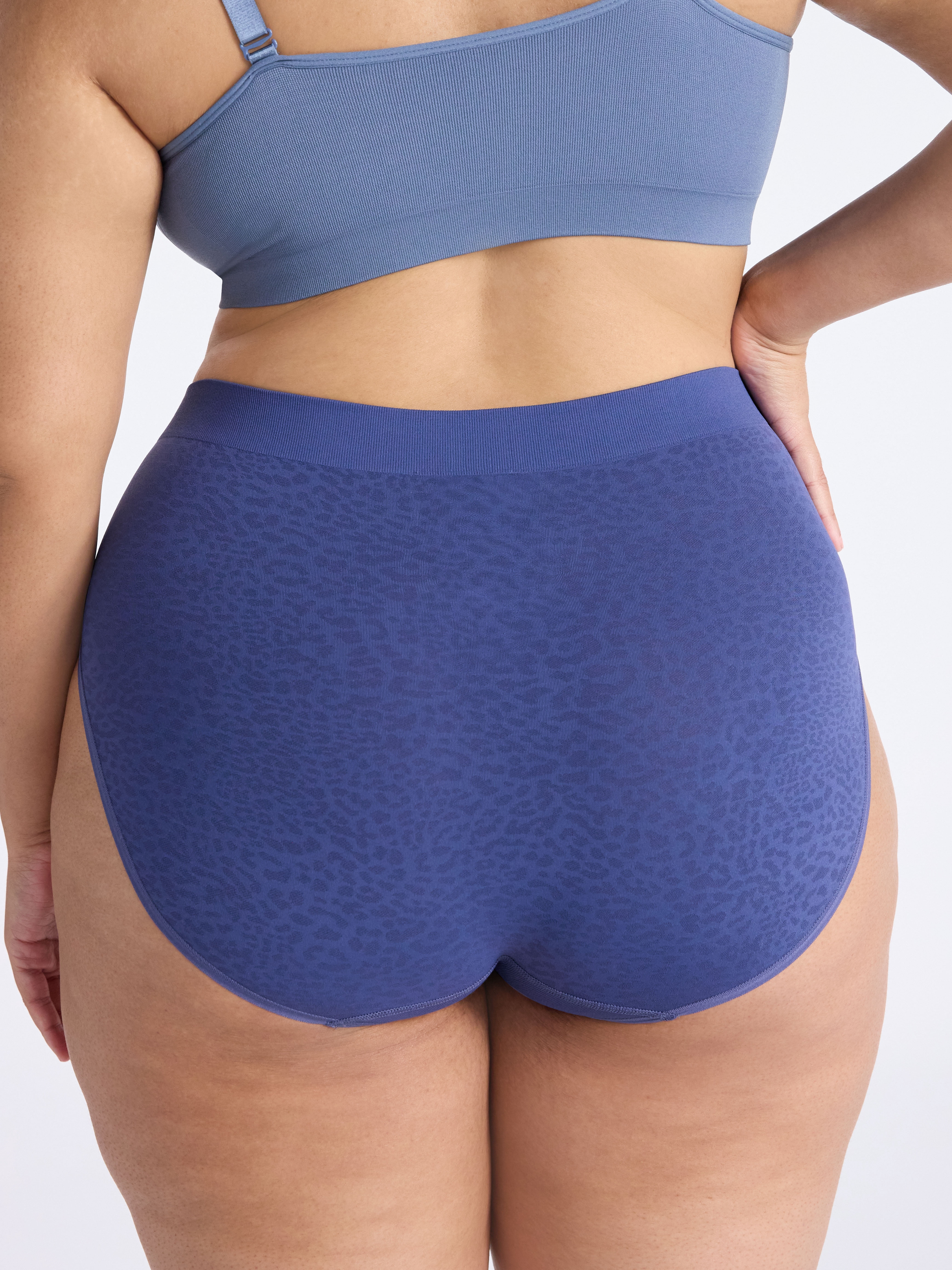 Joyspun Women's Plus Seamless Hi-Cut Panties, 3-Pack, Sizes 1X-5X