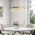 thumbnail image 2 of The Lighting Store Viviana Crystal 6-light Chandelier Brushed Brass, 2 of 5