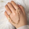 thumbnail image 1 of unbranded 2Ud Anillos Con Cruz Dorados Estilo Gótico Ajustables Para Mujer, 1 of 7