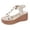 White, variant on Platform Open Toe Sandals for Women High Top Casual Wedge Slip on Dress Sandal Hollow Out Work Travel Slide Shoes Green Size 6