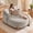 Taupe, variant on ReNest 49.6" W Oversized Chaise Lounge, Extra Large Upholstered Chaise Lounge for Living Room, Soft Polyester Fabric with Solid Wood Legs, Taupe