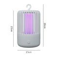 thumbnail image 3 of Matamoscas para uso en interiores y exteriores, herramienta portátil para acampar con luces LED de color azul violeta y respaldo adhesivo desechable, elimina plagas de manera silenciosa y eficiente, 3 of 5
