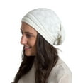 thumbnail image 2 of Candid White All Season Slouchy Cotton Beanie Women Men, 2 of 2