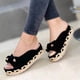 thumbnail image 4 of Sandalias Mujer Peep Toe Bow Vintage Plataforma de paja Tacón Zapatillas de verano Zapatos casuales Wmkox8yii  ytu4645, 4 of 4