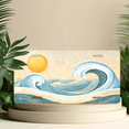 thumbnail image 6 of 1 Pcs 2D Flat License Plate Covers & Frames, Sun and Sea Waves For Decorative Front, Waterproof For Decoration Aluminum License Plate Covers & Frames Cover For Men Women, 12" X 6", 6 of 7