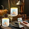 thumbnail image 2 of Kuiaobaty Starfish Beach Pattern 4 Packs Flameless LED Battery Candles with Colored Light Waterproof Pillar Fake Candles with Remote for Wedding Beach Party Decor Home Decoration, 2 of 7