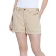 thumbnail image 2 of SEVEN7 Womens Beige Stretch Zippered Pocketed Utility Shorts 14, 2 of 3