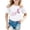 v#206White994, variant on Rggeeun Baby Girls Blouse Cute Glitter Butterfly & Tie Pattern Short Sleeve Crew Neck Smooth Lightweight for Summer Party Night Elegant Tops,White,5-6 Years