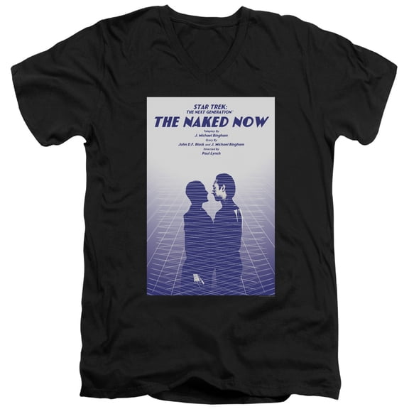 Star Trek - Tng Season 1 Episode 3 - Slim Fit V Neck Shirt - Medium