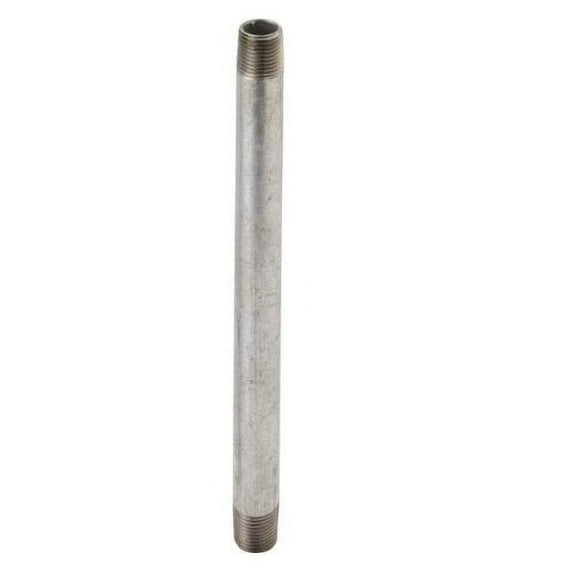 Worldwide Sourcing GN 1X24-S Galvanized Pipe Nipple, 1" x 24", Each