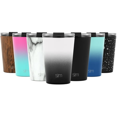Simple Modern 12oz Classic Tumbler Travel Mug with Clear Flip Lid & Straw - Coffee Vacuum Insulated Gift for Men and Women Beer Pint Cup - 18/8 Stainless Steel Water Bottle Ombre: Tuxedo