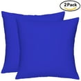 thumbnail image 1 of The Great American Store Brushed Microfiber Solid Royal Blue, Euro Square Throw Pillowcases with Hidden Zippered (30"x 30") - Hotel Quality - Wrinkle, Fade, Stain Resistant - Hypoallergenic, 1 of 4