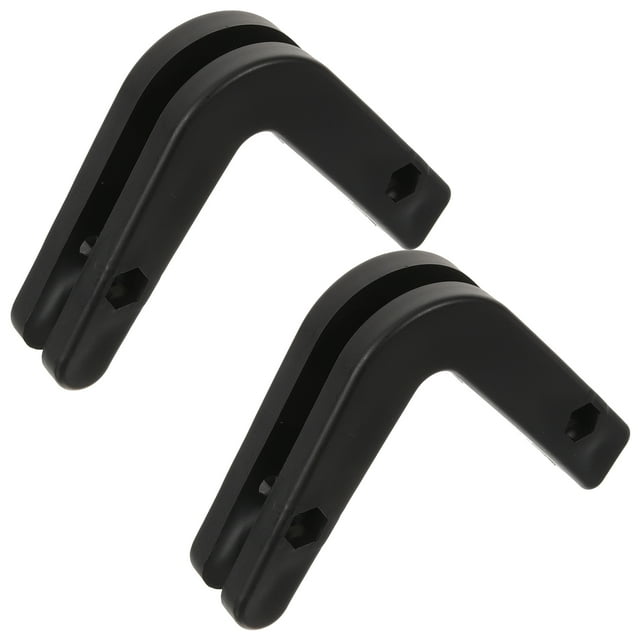 HEALEEP 2Pcs Black Wall Mounted Barbell Rack Barbell Holder Durable PP Material Gym Accessories for Home Use