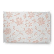 4' x 6' Simply Daisy Traditional Floral French Country Chenille Area Rug, Blush