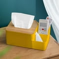 thumbnail image 5 of Clearance! Under $10 Multifunctional Desktop Tissue Box Simple Household Wooden Cover Paper Box with Compartmental Remote Control Stationery Tissue Sto, 5 of 7
