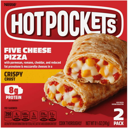 Hot Pockets Frozen Snack Five Cheese Pizza Crispy Crust Frozen Sandwiches 8.5 oz.
