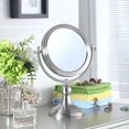 thumbnail image 2 of HomeRoots 468362 Vintage Rotating Chrome 7X Magnification Vanity Mirror, Silver, 2 of 3