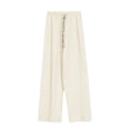 thumbnail image 6 of Causal Pants Womens Cargo Pants Fashion Women Casual High Waist Loose Straight Solid Pants Suit Wide Leg Pants White Free Size, 6 of 6