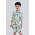 thumbnail image 2 of Disney Mickey Mouse Minnie Mouse Little Boy Girl Kids Matching Family Hawaiian Button Down Shirt Shorts Boys Short Set 6, 2 of 5