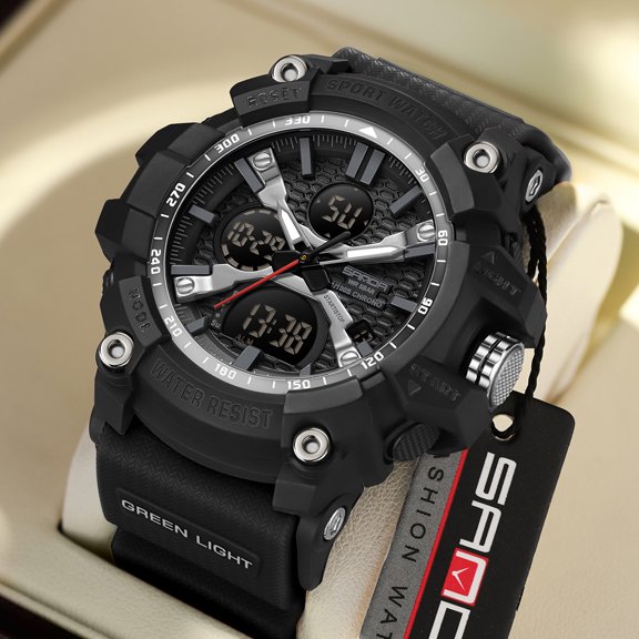 Men's Watch Waterproof Digital Sport Watch Military Digital Watches for men Alarm Back Light Classic Large face Watch