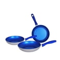 thumbnail image 1 of JUEGO DE 3 SARTENES DE ZAFIRO 20, 24, 28 CMS  PAN CON RECUBRIMIENTO DE ZAFIRO COMPATIBLES CON PARRILAS DE INDUCCIÓN,GAS, GAS NATURAL CALENTAMIENTO UNIFORME, 1 of 7