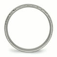 thumbnail image 2 of Titanium Polished Grooved Criss Cross Design Ring, 2 of 7
