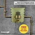 thumbnail image 4 of Redford Supply Customizable Backflow Preventer Insulation Outdoor Pipe Cover for Winter Freeze Protection | Well Cover, Irrigation Waterproof Pouch, Sprinkler Valve Cover (18"W x 24"H, Green), 4 of 7