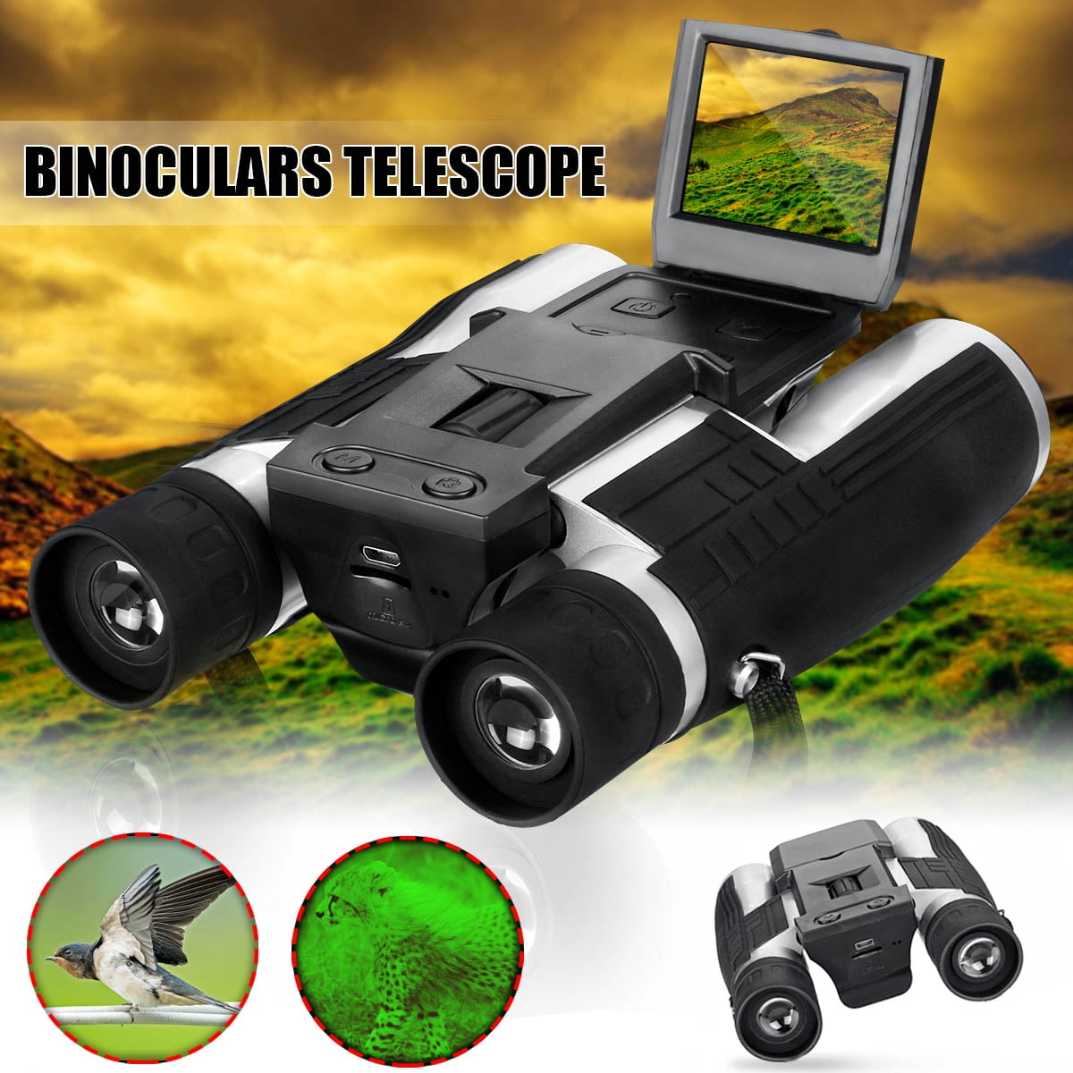 1080P Video Recording Binoculars Camcorder DV 12X32 Digital Telescope